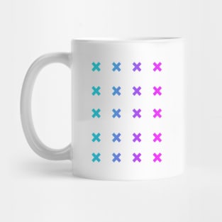 Blue to Pink Colour Gradient X Artwork Mug